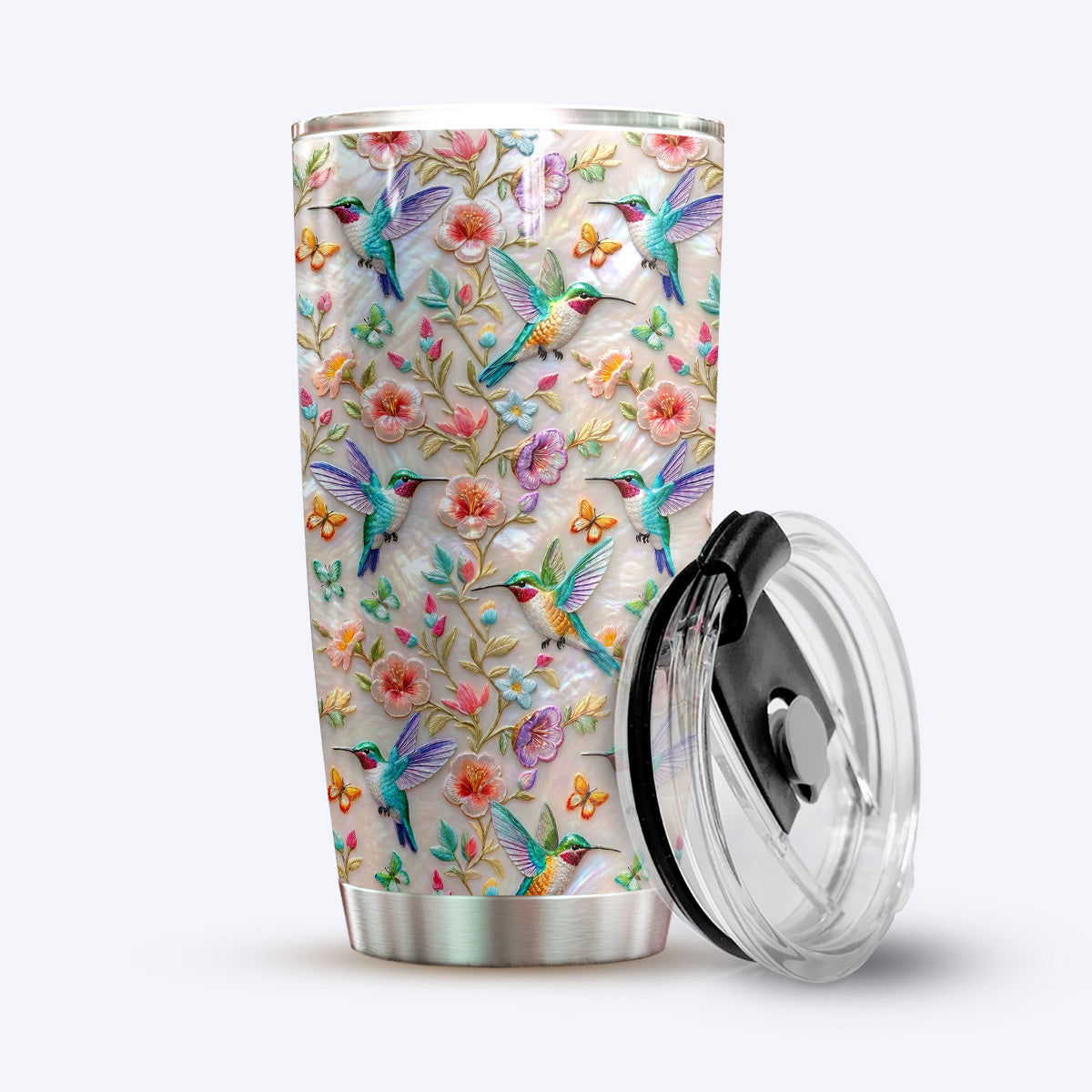 Hummingbird Garden Lovers 20 oz Tumbler Hummingbird Blossom Garden Grace