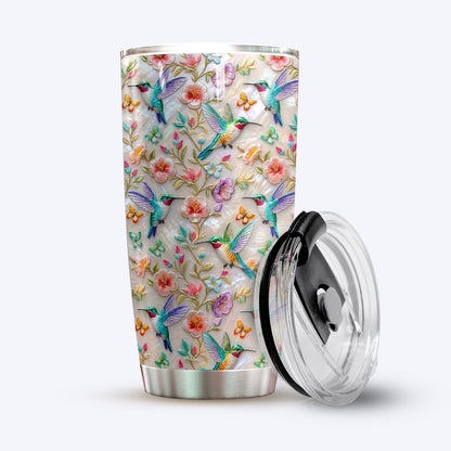 Hummingbird Garden Lovers 20 oz Tumbler Hummingbird Blossom Garden Grace