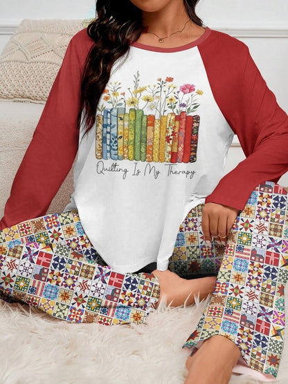 Quilting Raglan Lounge Pajamas Quilting Is My Therapy