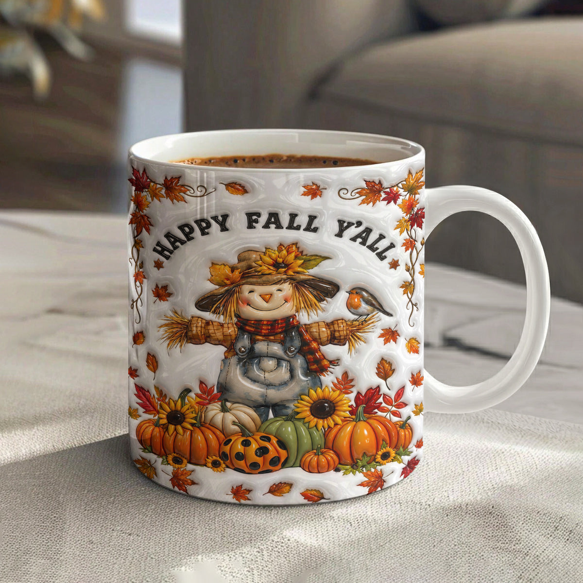 Fall Harvest Ceramic Mug Happy Fall Y’all