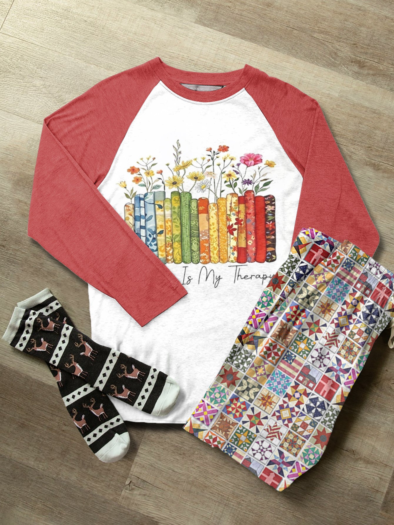 Quilting Raglan Lounge Pajamas Quilting Is My Therapy