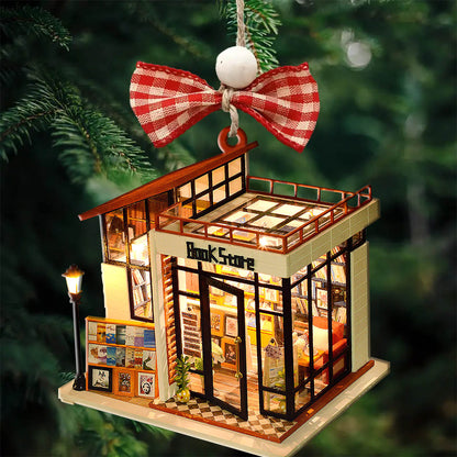 Book Lover 2D Acrylic Ornament Cozy Bookstore