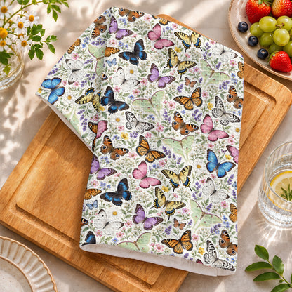 Butterfly Lovers Kitchen Towel Autumnal Wings