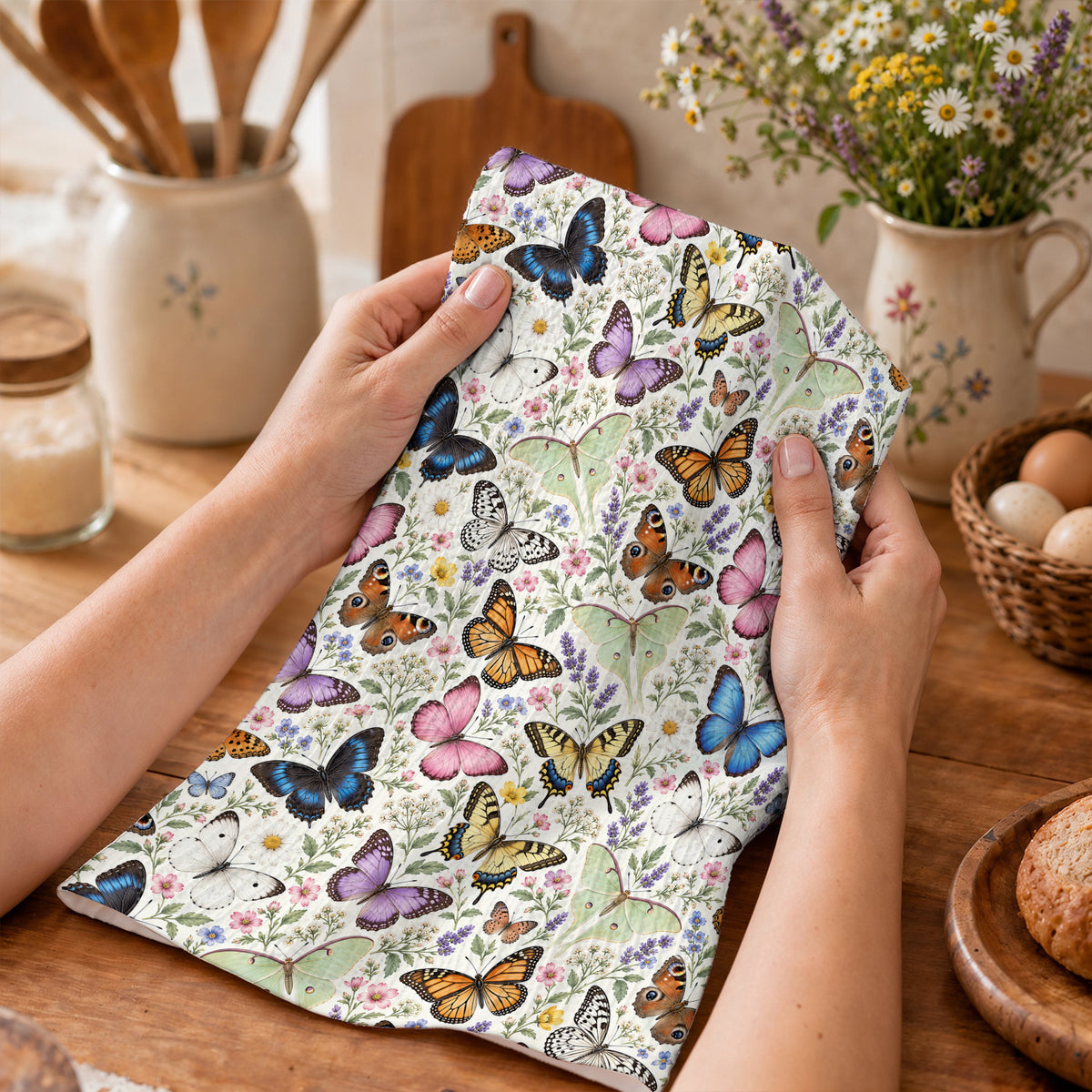 Butterfly Lovers Kitchen Towel Autumnal Wings