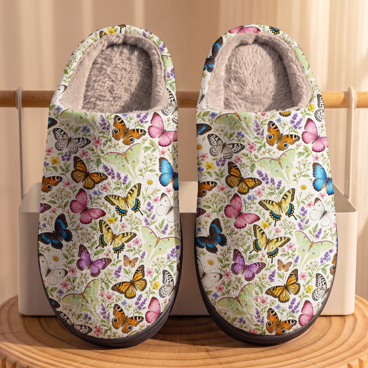 Butterfly Collection Fleece Lined Slippers