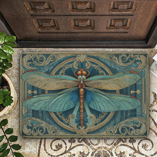 Dragonfly Doormat Floor Mat Runner Rug Celestial Dragonfly Serenity Bloom