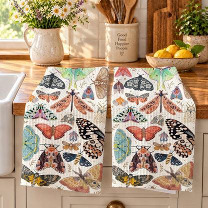 Butterfly Kitchen Towel Vintage Lepidoptera Garden