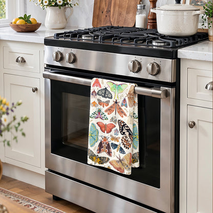 Butterfly Kitchen Towel Vintage Lepidoptera Garden