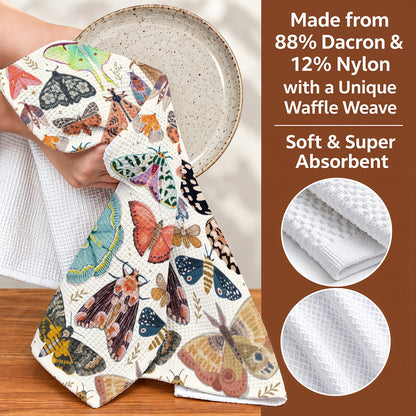 Butterfly Kitchen Towel Vintage Lepidoptera Garden