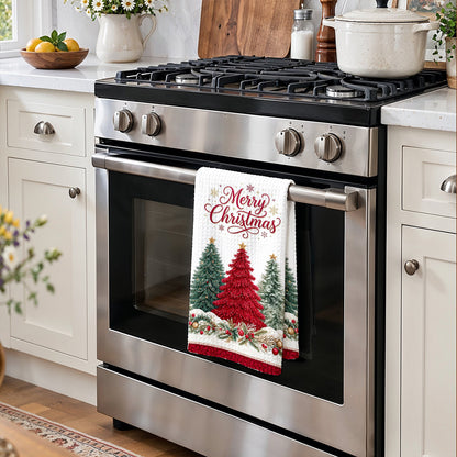 Christmas Splendor Kitchen Towel Crimson Christmas Elegance
