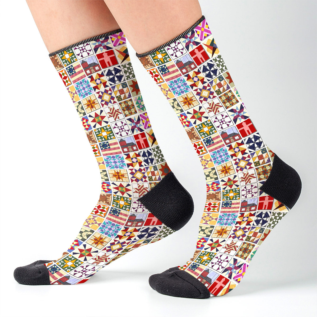 Sewing Lover Crew Socks Quilt Blocks