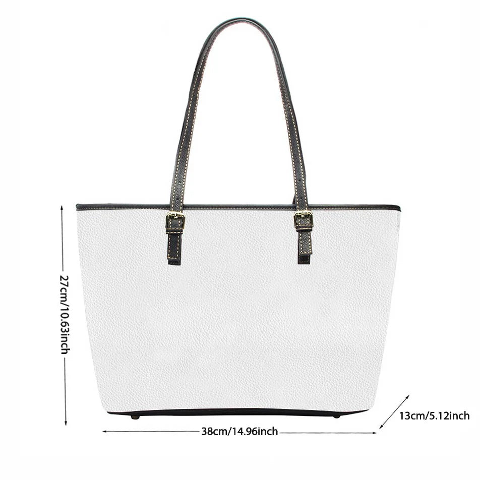 Cat Leather Tote Bag Charming Floral Cats