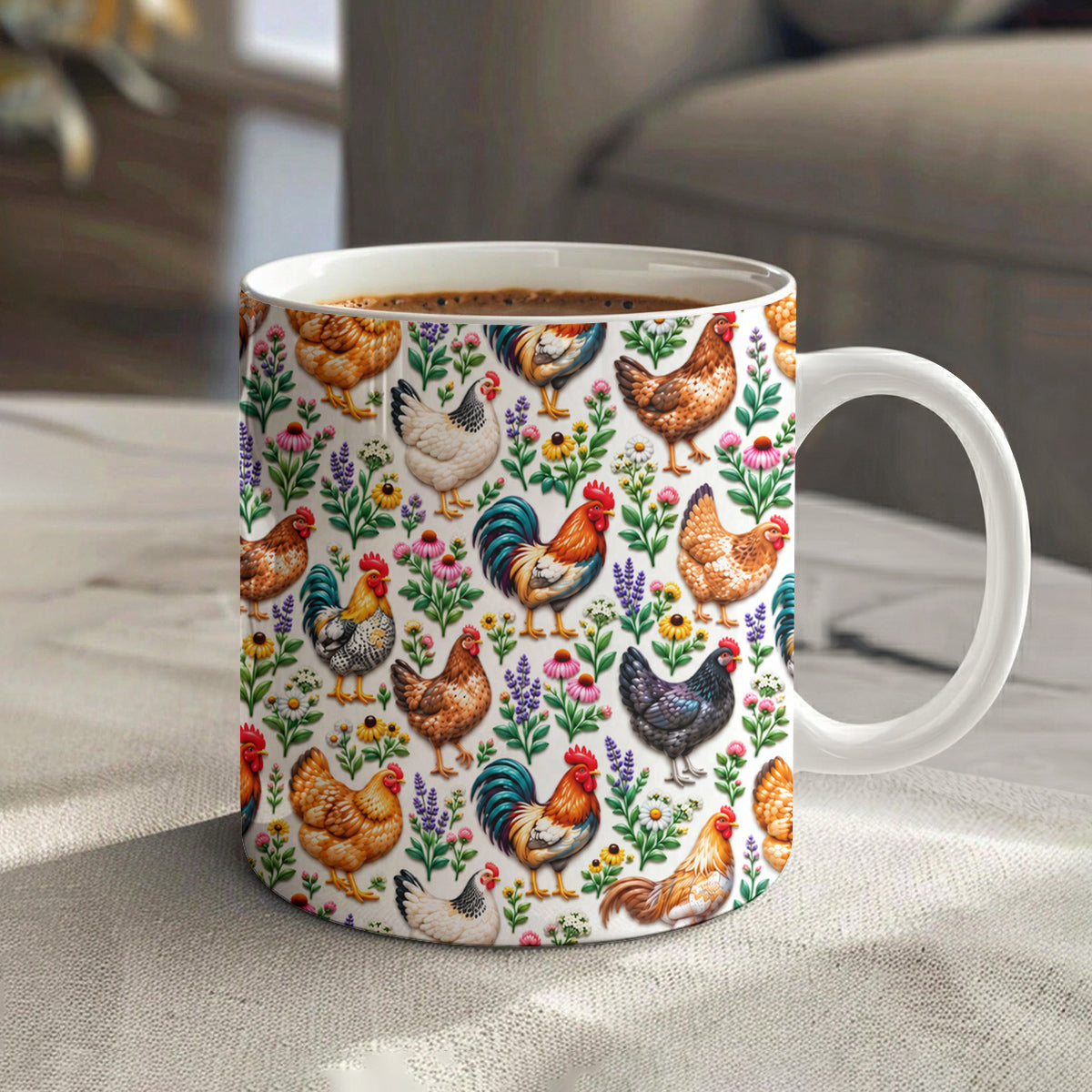 Chicken Lover Ceramic Mug Cluck And Bloom