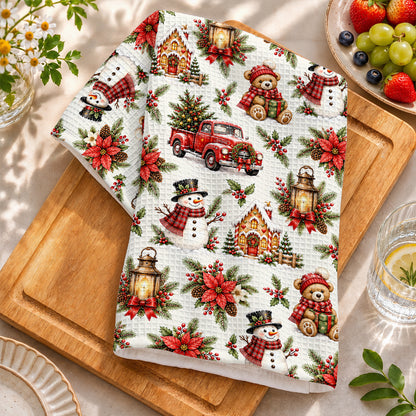 Christmas Kitchen Towel Cozy Christmas Farmhouse Charm