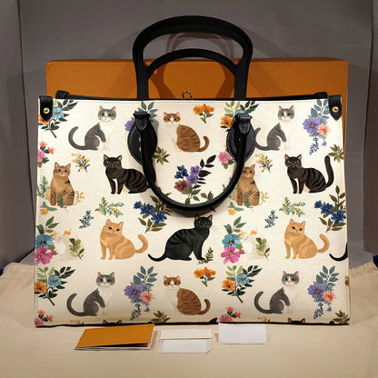 Cat Leather Bag Garden Whiskers