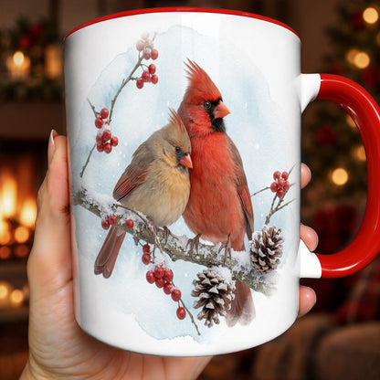 Everlasting Winter CardinalsChristmas Ceramic Accent Mug