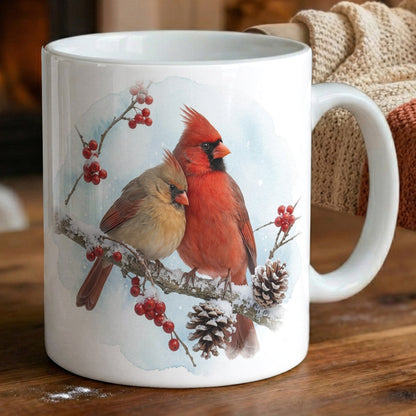 Everlasting Winter CardinalsChristmas Ceramic Accent Mug