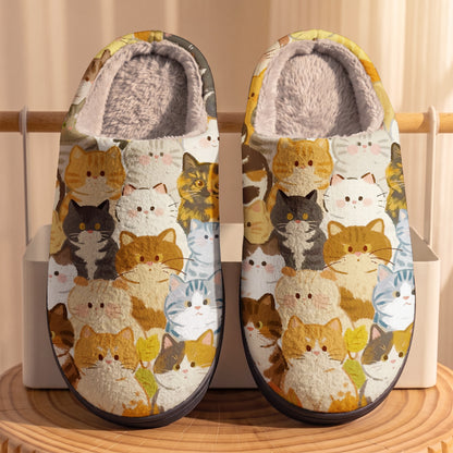 Cat Mom Fleece Lined Slippers