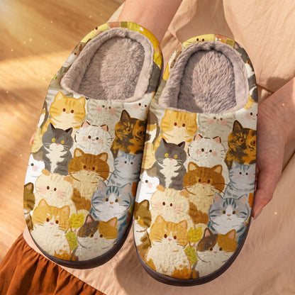 Cat Mom Fleece Lined Slippers