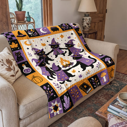 Cat Quilted Blanket Midnight Coven Cats