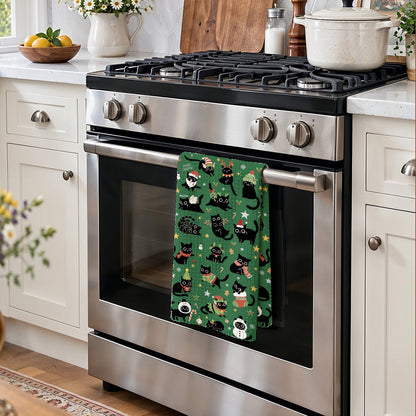 Meowy & Bright Christmas Kitchen Towel