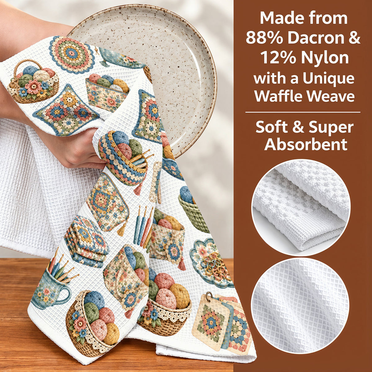 Crochet Lovers Kitchen Towel Vintage Crochet Charm