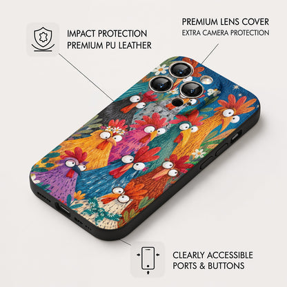 Chicken Leather Phone Case Colorful Coop