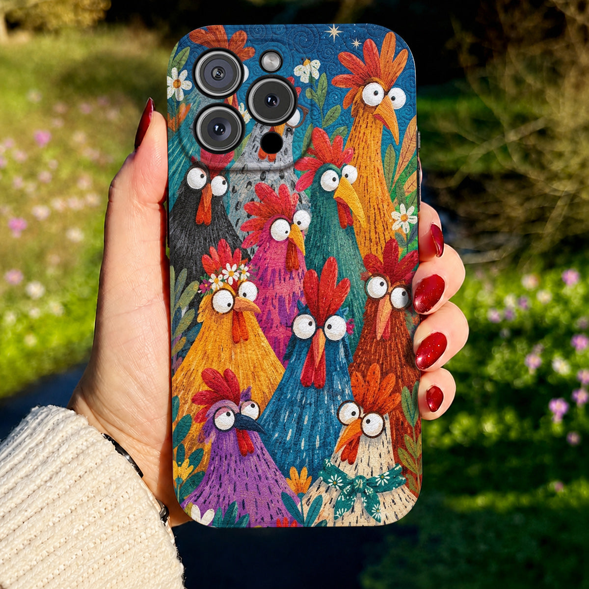 Chicken Leather Phone Case Colorful Coop
