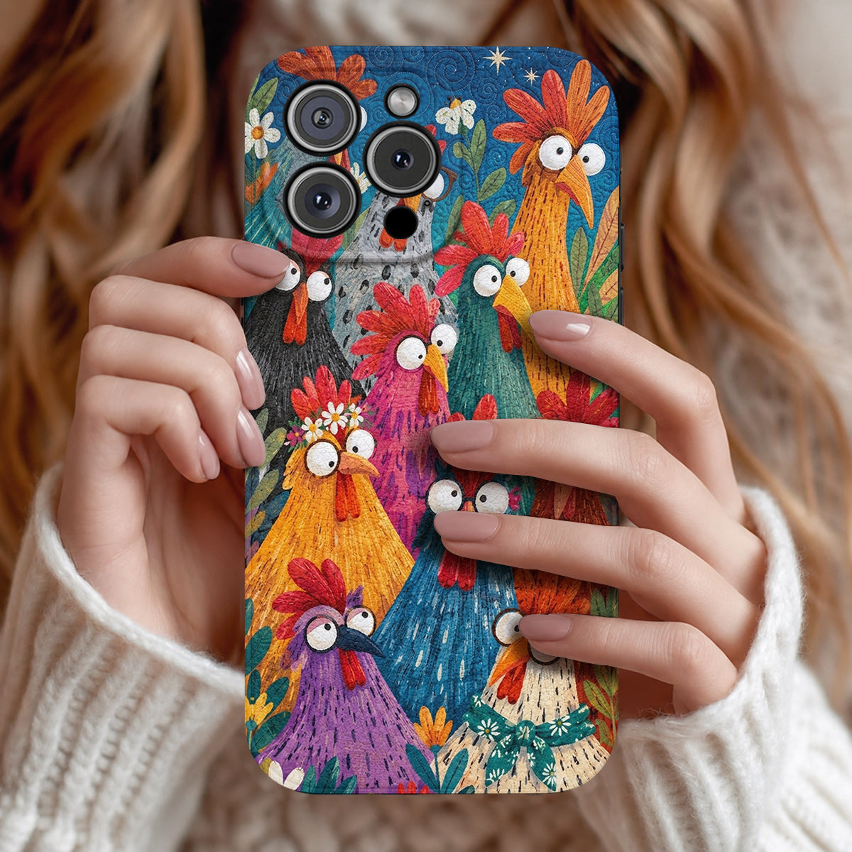 Chicken Leather Phone Case Colorful Coop