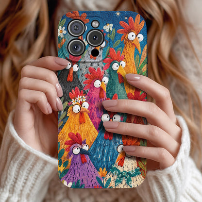 Chicken Leather Phone Case Colorful Coop