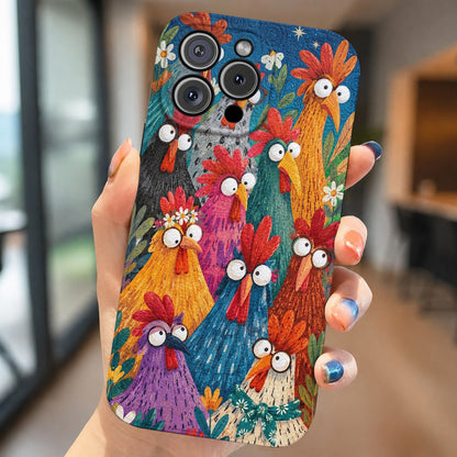 Chicken Leather Phone Case Colorful Coop