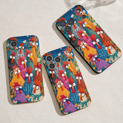 Chicken Leather Phone Case Colorful Coop