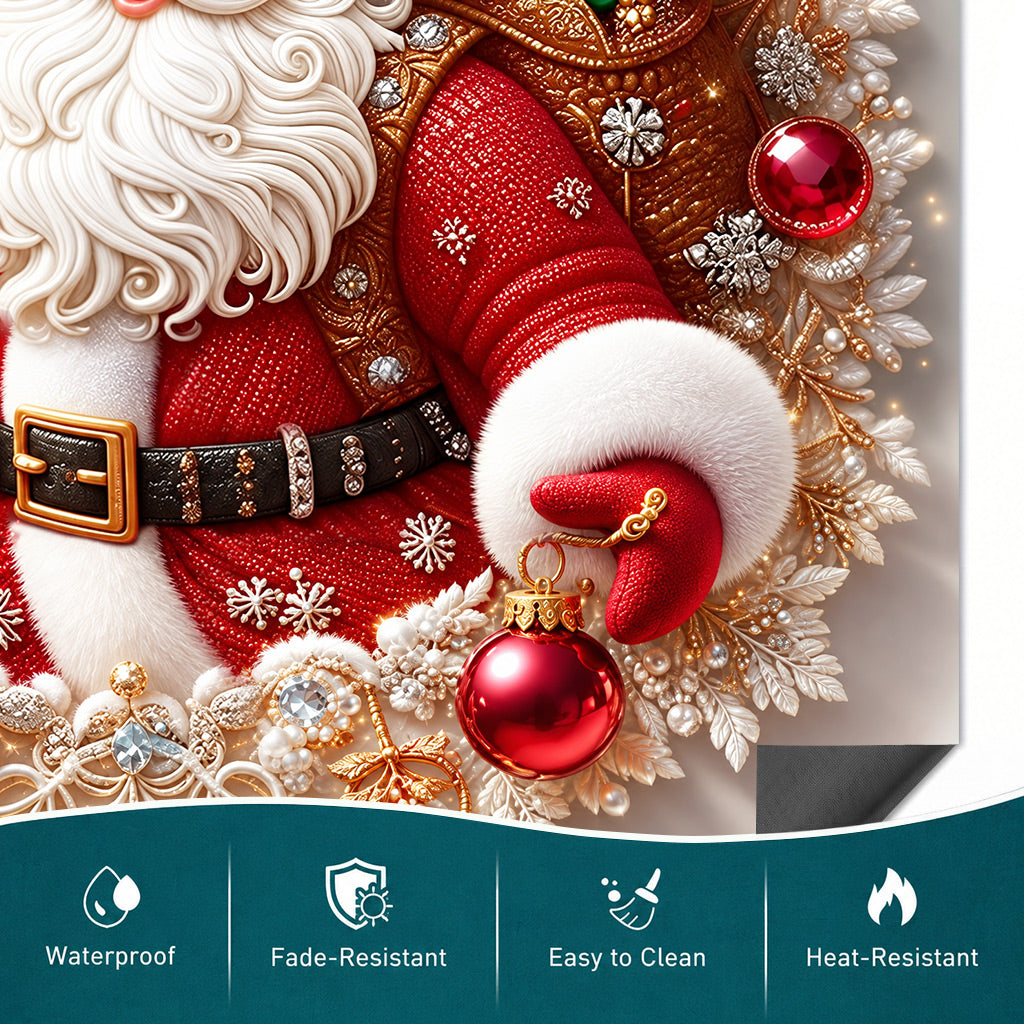 Christmas Magnetic Dishwasher Cover Santa's Sparkling Christmas Magic