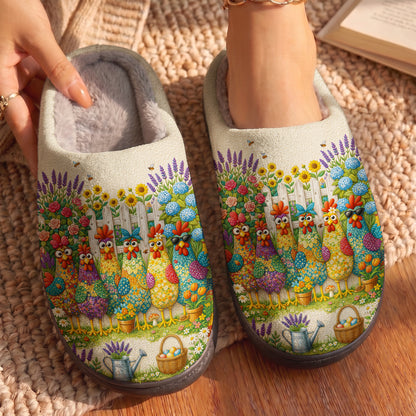Chicken Fleece Lined Slippers Chicken Mama Don't Ask Me Anything