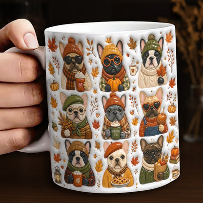 Pumpkin Spice & Frenchie Vibes Ceramic Mug