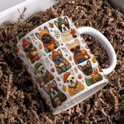 Pumpkin Spice & Frenchie Vibes Ceramic Mug