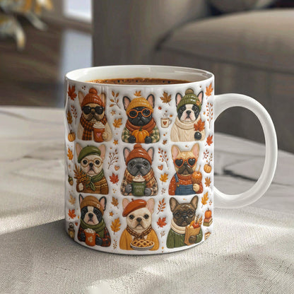 Pumpkin Spice & Frenchie Vibes Ceramic Mug
