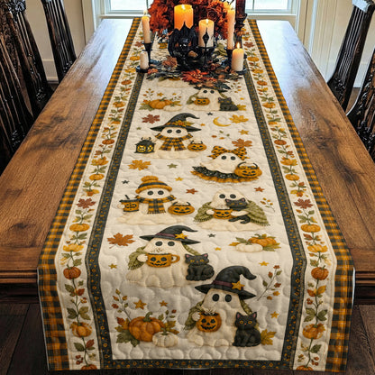 Halloween Quilted Table Runner Spooky Friends