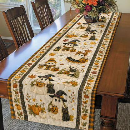Halloween Quilted Table Runner Spooky Friends