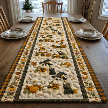 Halloween Quilted Table Runner Spooky Friends