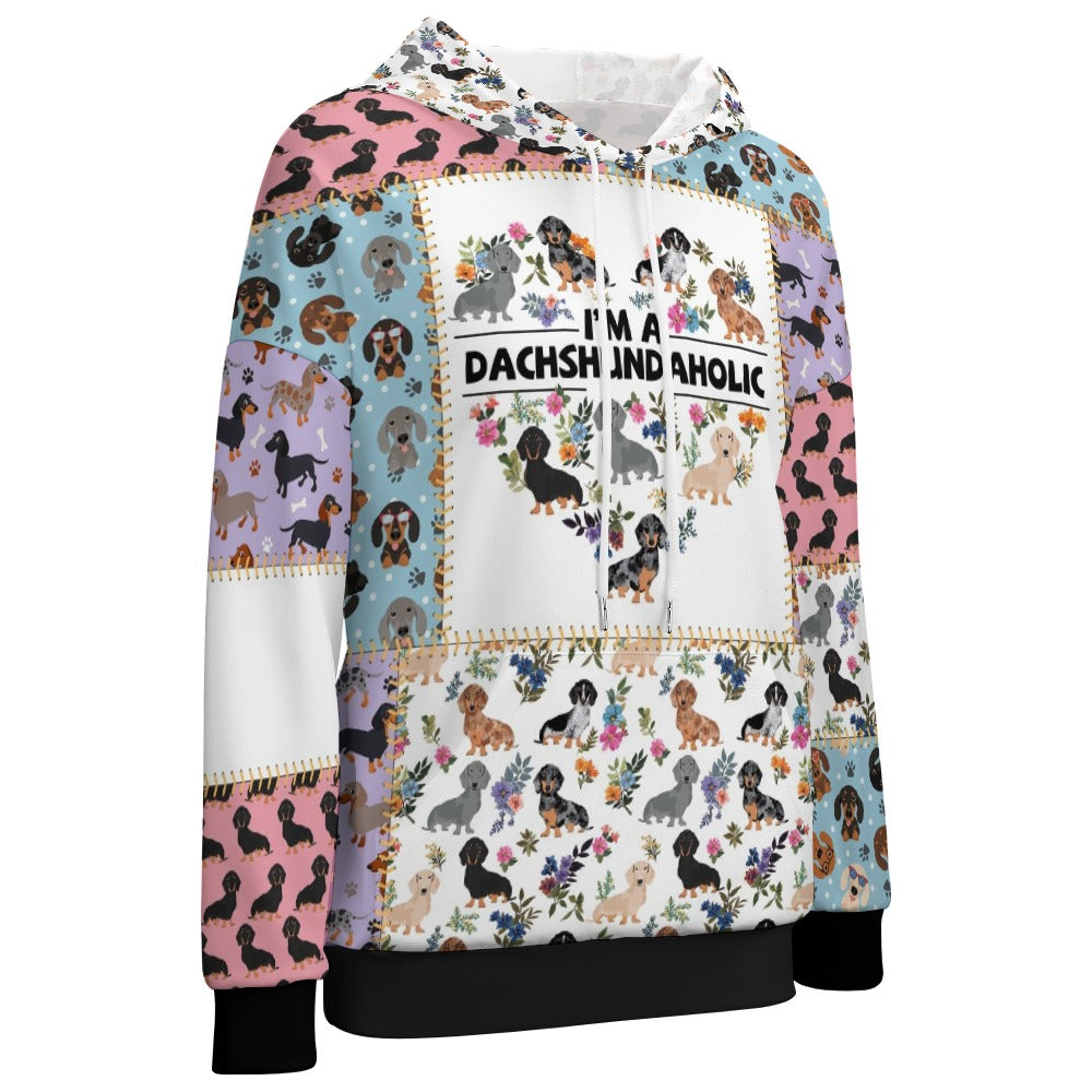 Dachshund Dropped Sleeve Hoodie I'm A Dachshundaholic