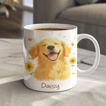 Personalized Golden Retriever Ceramic Mug Stay Golden