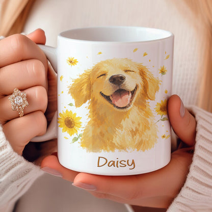 Personalized Golden Retriever Ceramic Mug Stay Golden