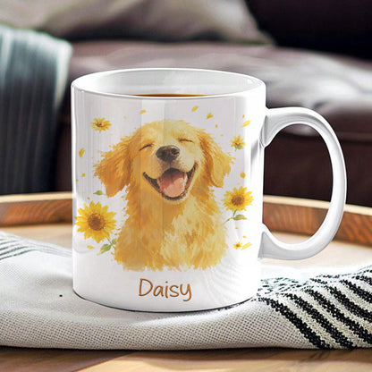 Personalized Golden Retriever Ceramic Mug Stay Golden