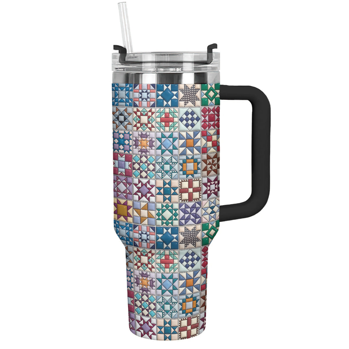 Sewing Lover 40 oz Tumbler Traditional Quilt Blocks