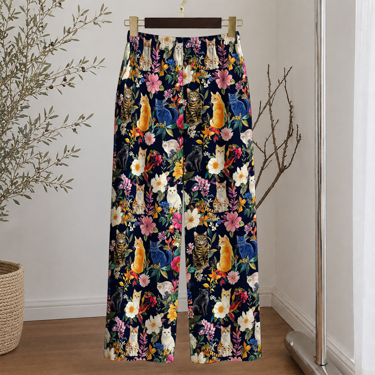 Cat Lounge Pants Moonlit Garden Whiskers