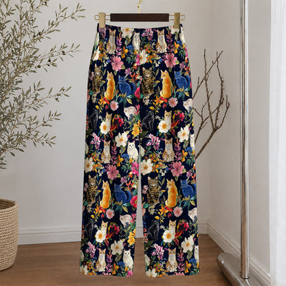 Cat Lounge Pants Moonlit Garden Whiskers