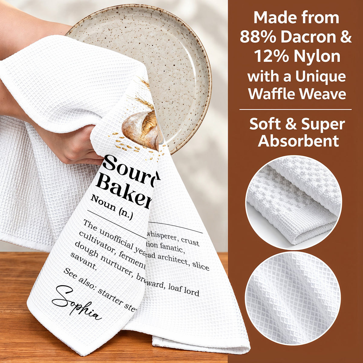 Baking Kitchen Towel Sourdough Baker Definition Gift For Bakers