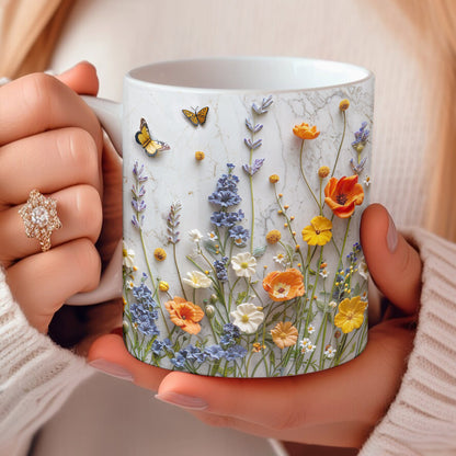 Butterfly Whispers in the Wildflower Meadow Mug