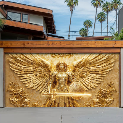 God Garage Door Banner Decoration - Archangel Michael Protect This Home